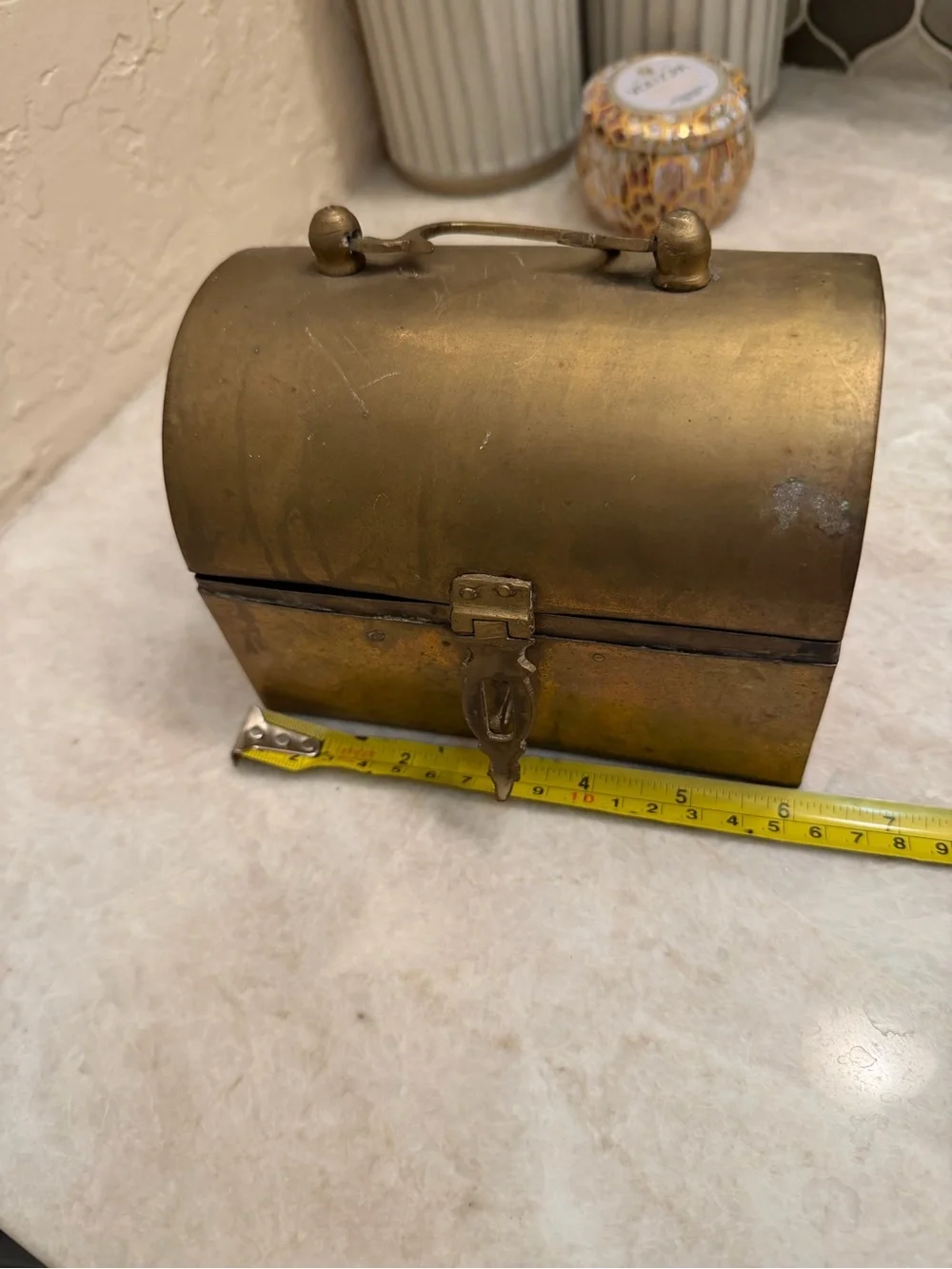 Vintage Enesco brass box 6”